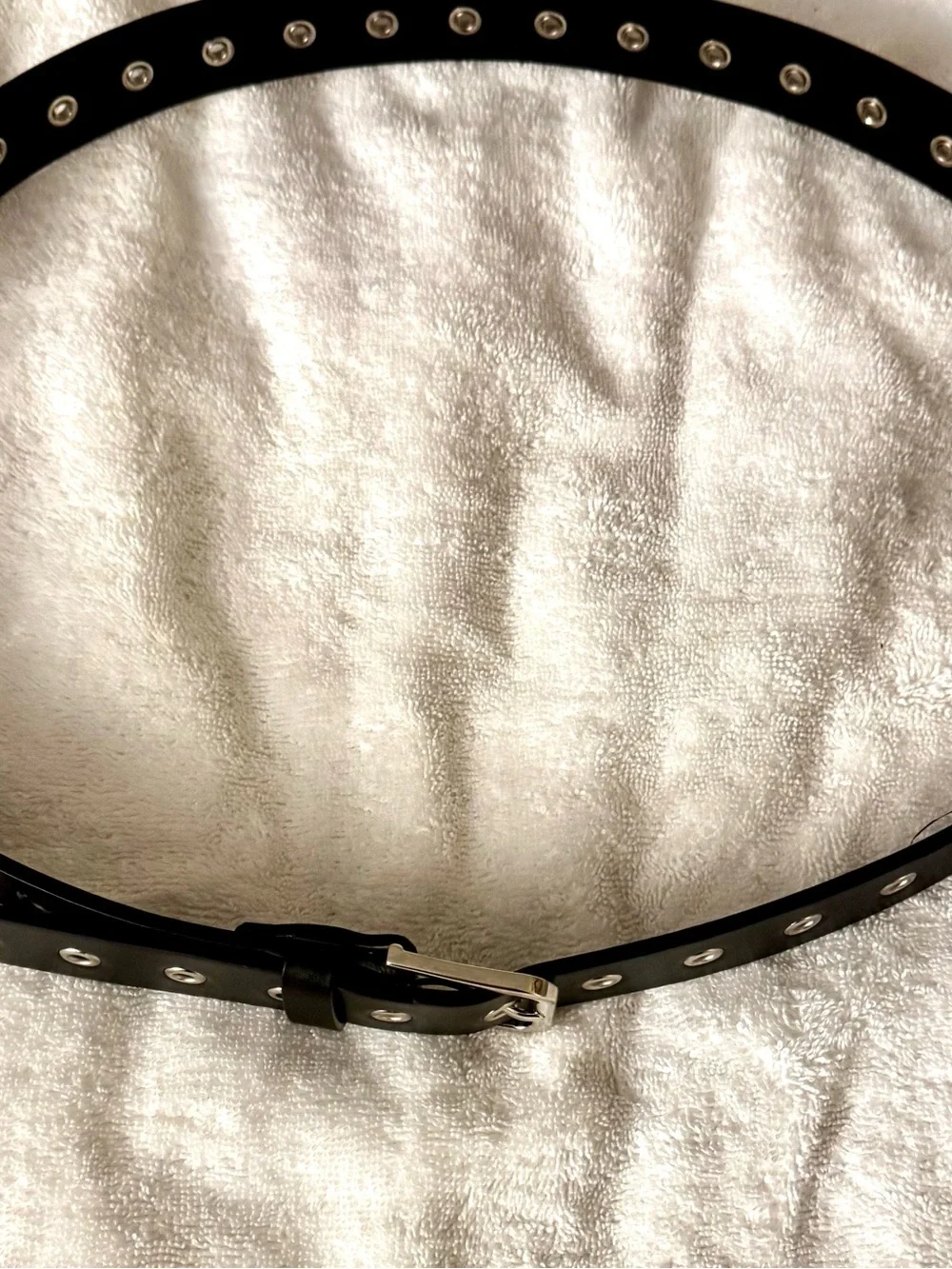 Black Grommet Detail Women’s Belt - Unbranded